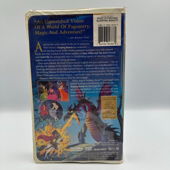 Walt Disneys Sleeping Beauty VHS 1997 Fully Restored Limited Edition THX - Picture 2 of 3